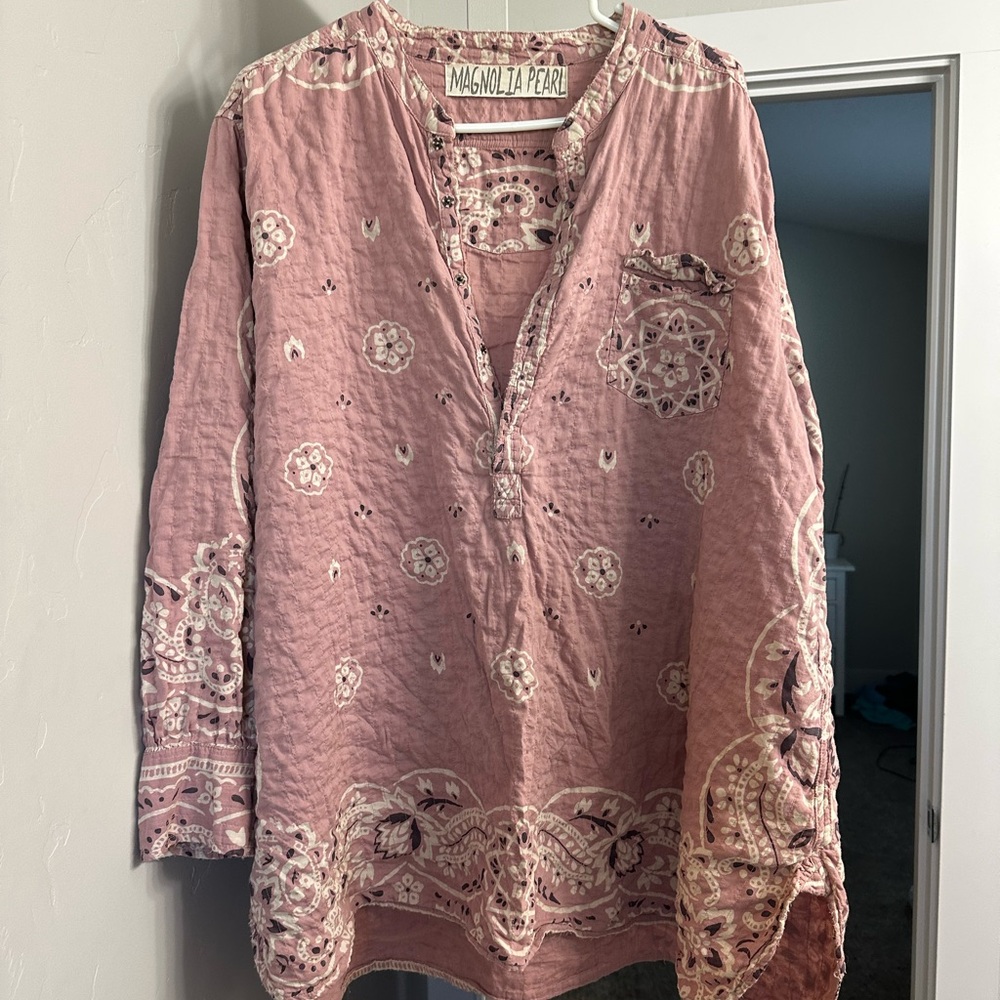 Magnolia Pearl Dusty Pink quilted top